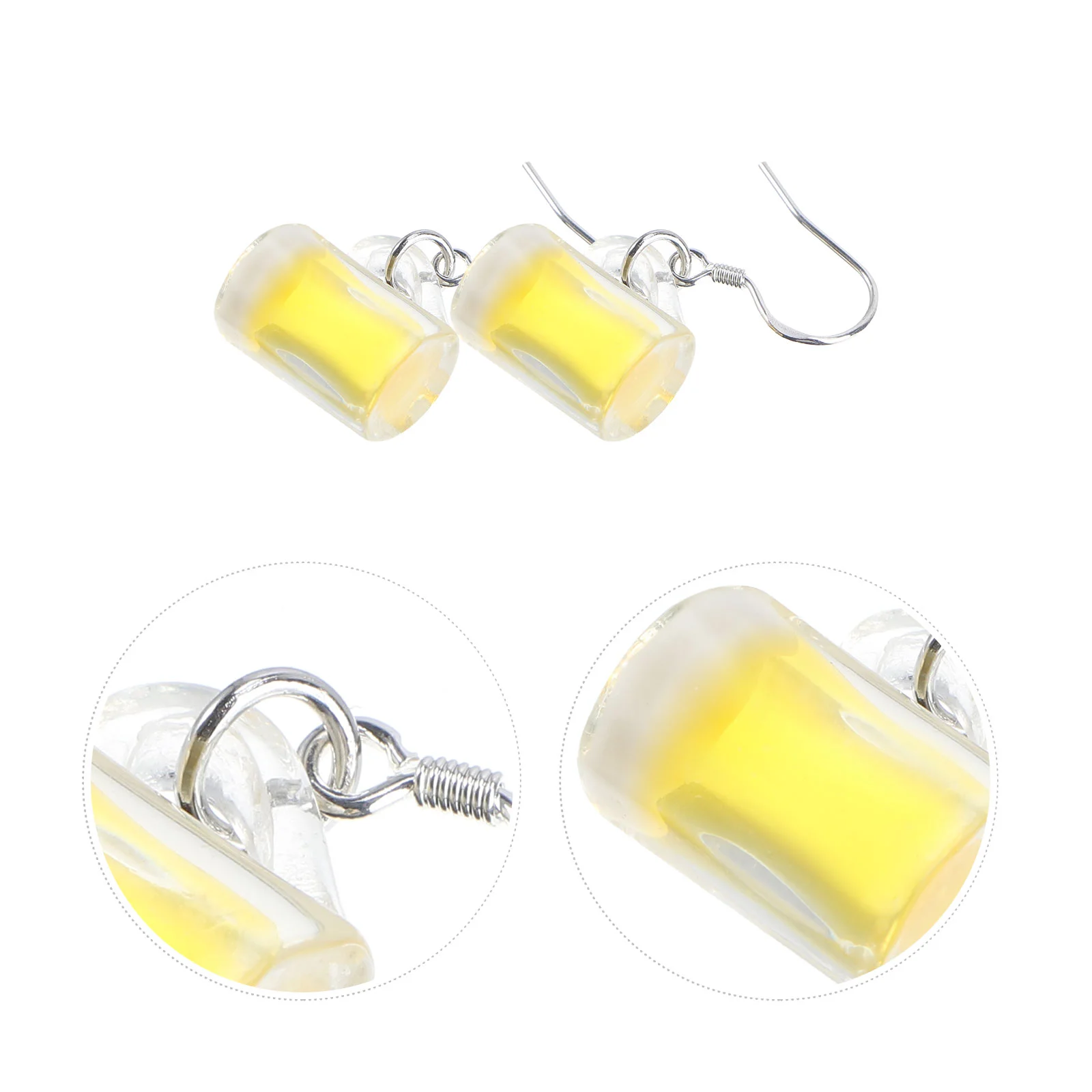 Beer Mug Earrings Creative Earbob Novel Pierced Eardrop Elegant Cup Accessories for Women Dangle