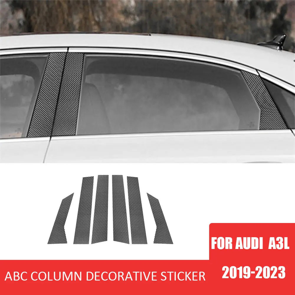 

Car Center Pillar A Pillar B Pillar C Pillar Carbon Fiber Decorative Sticker for Audi A3L 2019-2023 Auto Interior Accessories