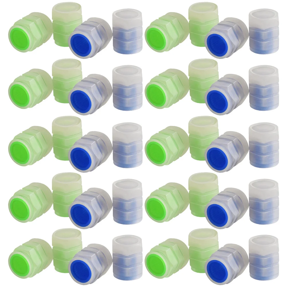 40 Pcs Bicycle Valve Cap Stem Caps for Car Valves Luminous Truck Covers Plastic Resin Replacement Tire