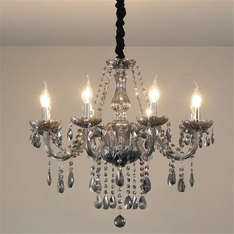 Sofity European Crystal Chandelier Luxury Living Room Restaurant Bedroom Villa Hotel Duplex Building Ktv Bar Pendent Lamp