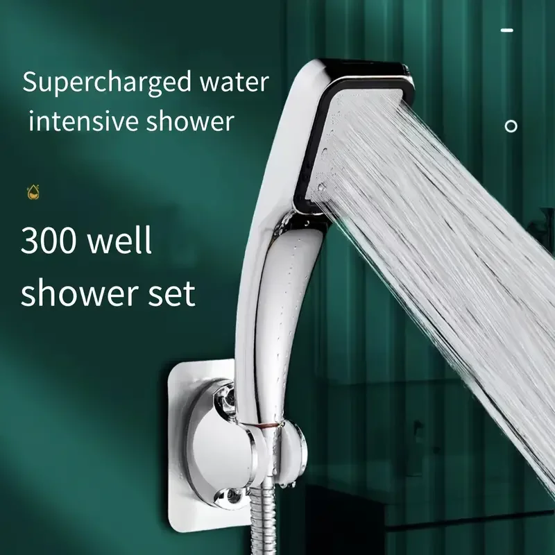 1PC Supercharged Shower Head Single Head Handheld Household Super Strong Bathroom Shower Water Heater Sun Drying Shower Head image 5