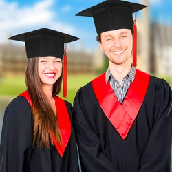 Black Adult Bachelor Caps Multiple Colors Graduation Hat for Student Congratulation Graduation Party Decorations