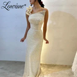 Robe Soiree De Luxe 2024 Heavy Beaded Straless Evening Dresses Long Mermaid Prom Dress Customized Wedding Party Gowns Dresses