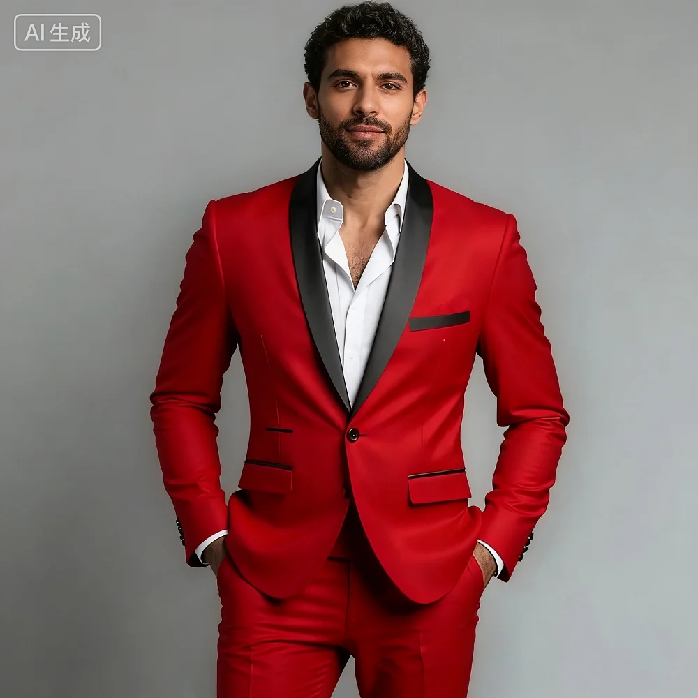 

Men's Black White Slim Fit Three Piece Suit Set Large Size Autumn Wedding Party Blazer Coat Pants Vest Fashion Male Outfit