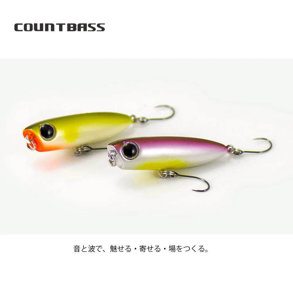 COUNTBASS 45mm 1-3/4" 3,2g 1/8 oz. Schwimmender Popper-Köder, Wobbler Topwater Angler's Fishing Lures La Peche Au Leurre Hardbaits – Detail 7