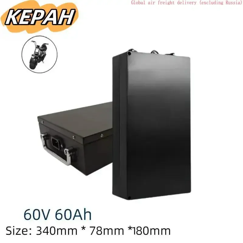 Lithium battery waterproof 1865010C high-power battery 60V 20AH suitable for two wheeled foldable electric bicycles such Harley
