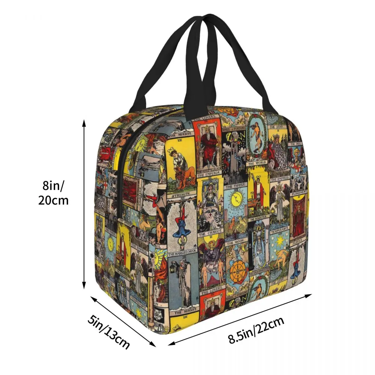 The Major Arcana Of Tarot Insulated Lunch Bag Leakproof Fortune Witch Occult Pagan Vintage Reusable Cooler Bag Lunch Box Tote