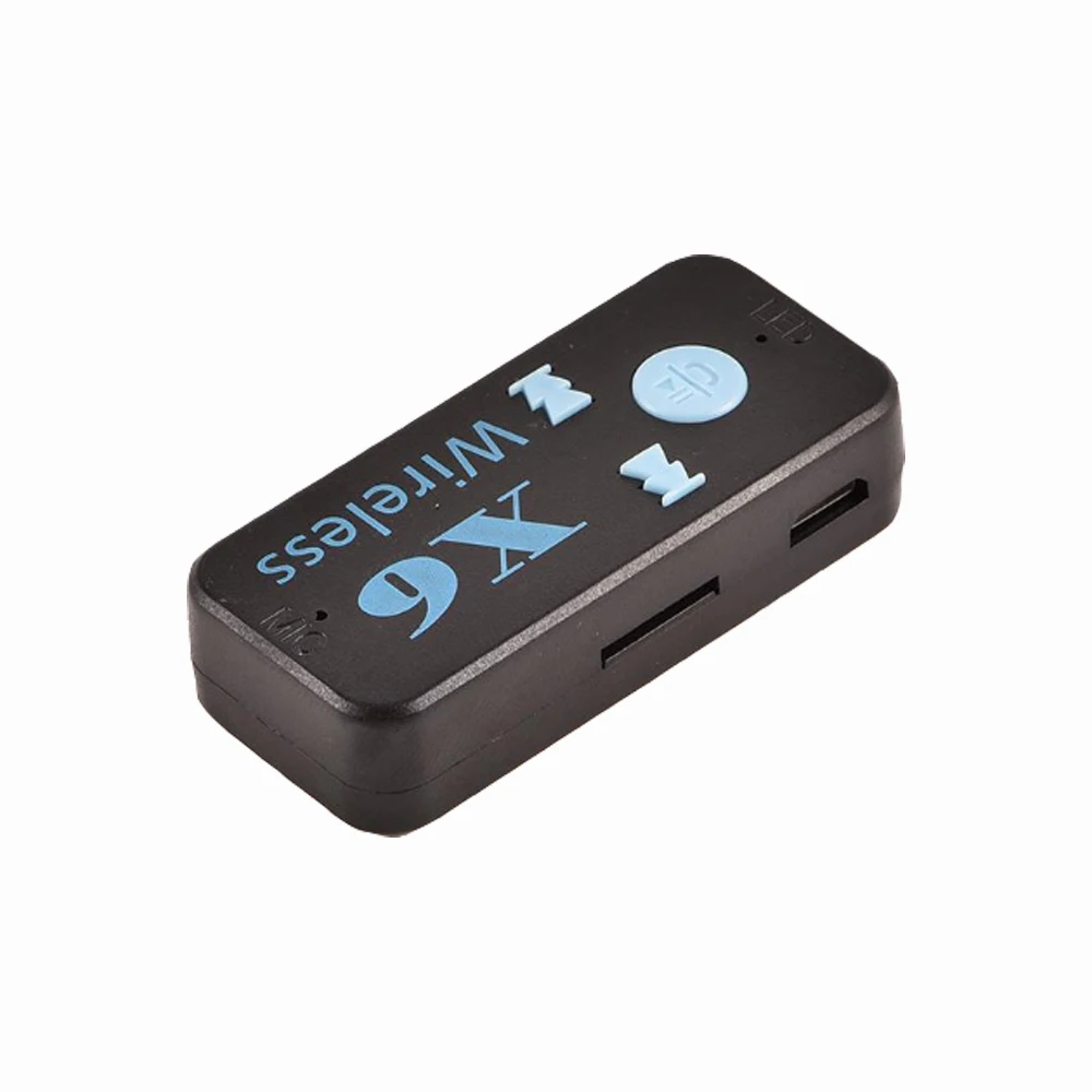 Nuevo transmisor receptor de Audio estéreo X6 compatible con Bluetooth Mini AUX USB 3,5mm Jack receptor de coche para Kit de coche adaptador inalámbrico