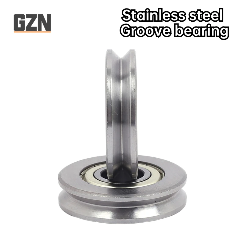 5PCS Stainless Steel 440 Micro Bearing with Groove Pulley V-U H-type SZV2-10 SZU3-12 4-12 3-4-14 6-16 SZH3-11 Winding Machine