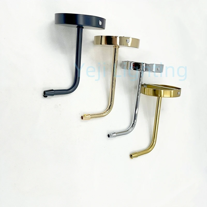 Metal Lamp Base Pendant Lamp Modification Wall Lamp Fittings Bending Pipe Turning Connection Tube E27 Lamp Holder Iron Lamp Base