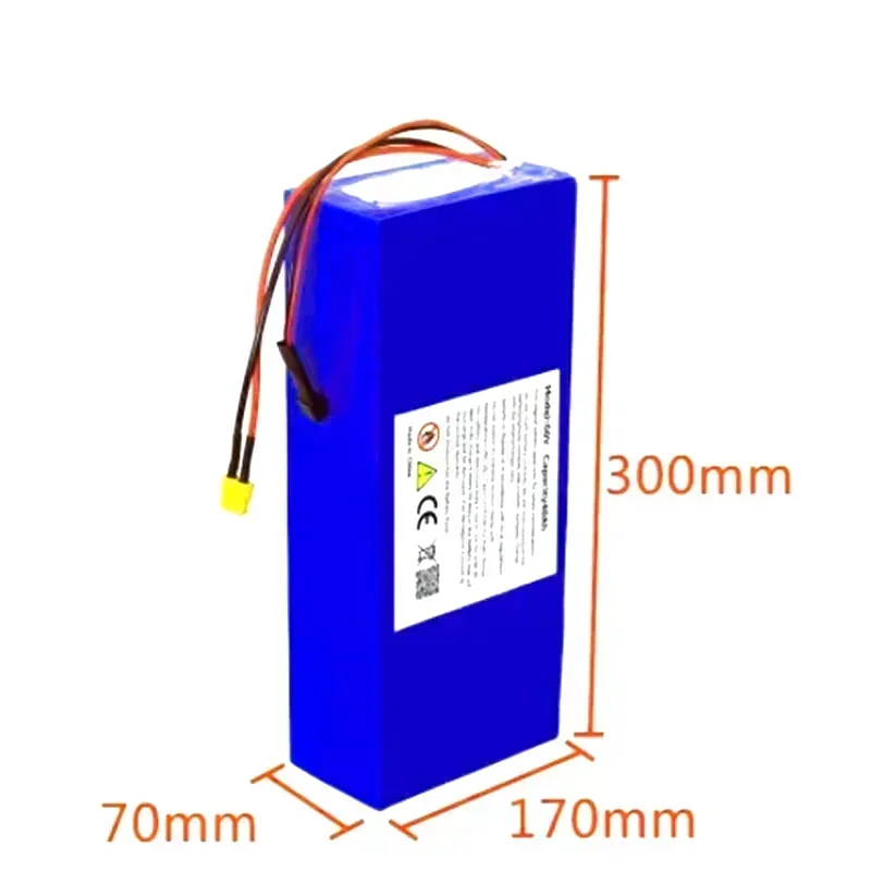 60V40AH large capacity lithium battery 18650 rechargeable battery high-quality battery pack with same port BMS+67.2V 3A charger