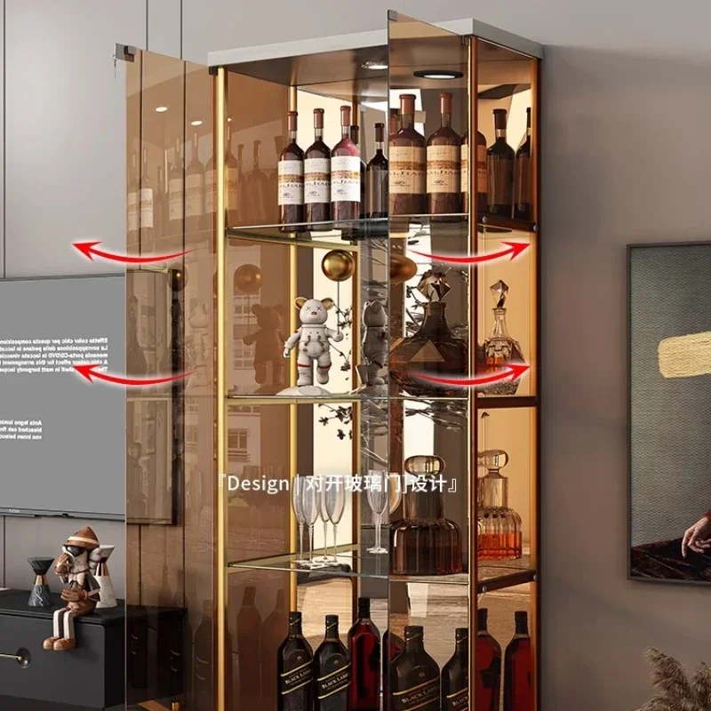 

Metal Cabinet Storage Closet Liquor Showcase For Bottles Foldable Bar Rack China Cabinets For Living Room Dresser Furniture Mini