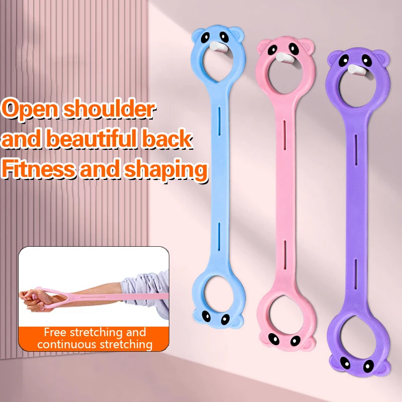 Eights Stretcher Women Beauty Back Open Shoulder Home Fitness Tension Rope With Elastic Stretching Band Exercise Body Yoga Tools