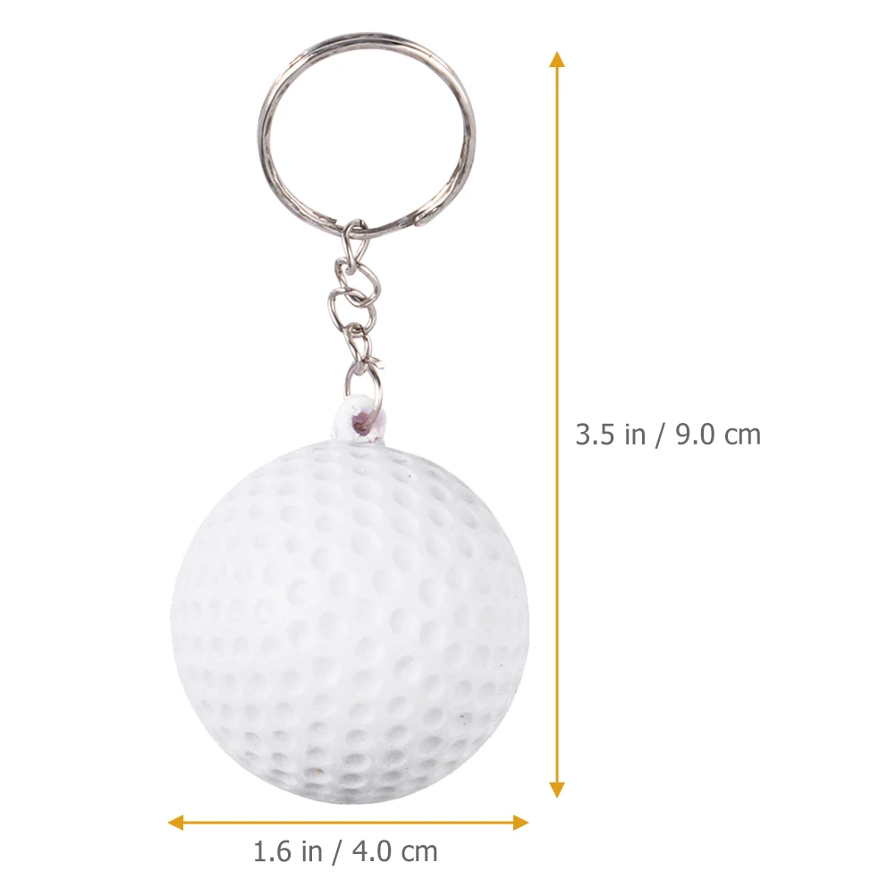 

12 Pcs Golf Ball Keychains Sports Theme Party Favors White Bag Charms Child Volleyball Safe Materials Good Workmanship Long Term