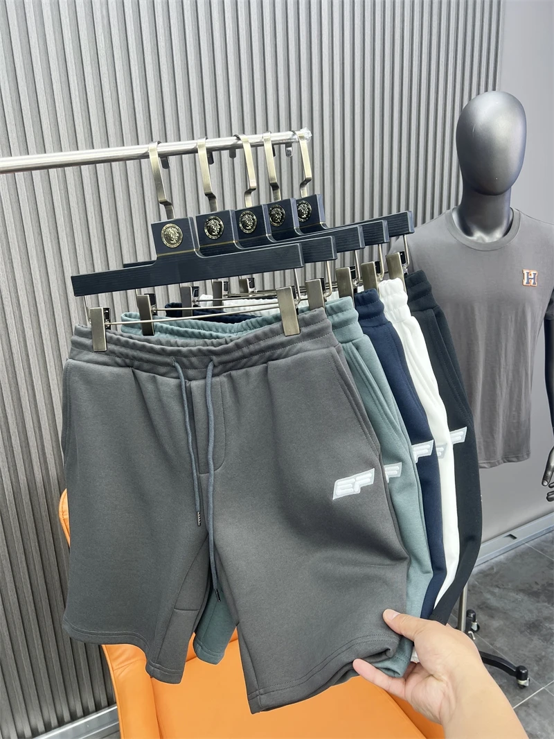 

Svip мужские удобные повседневные прямые ноги с вышивкой пять четвертей дышащие эластичные микроэластичные весна-лето