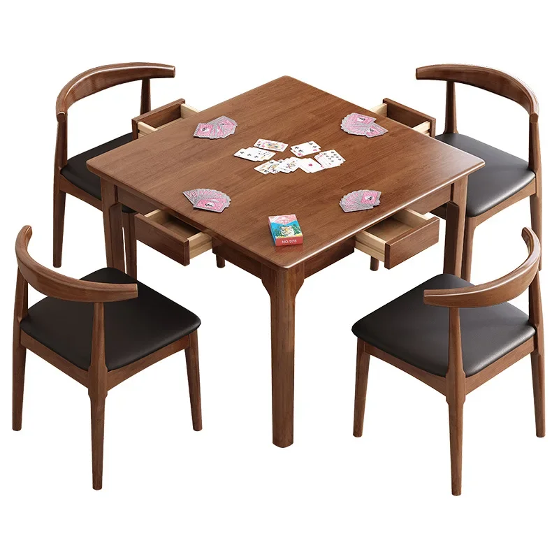 طاولة مربعة صغيرة من الخشب الصلب بثمانية طاولة طعام منزلية لخالدة للبيض #1