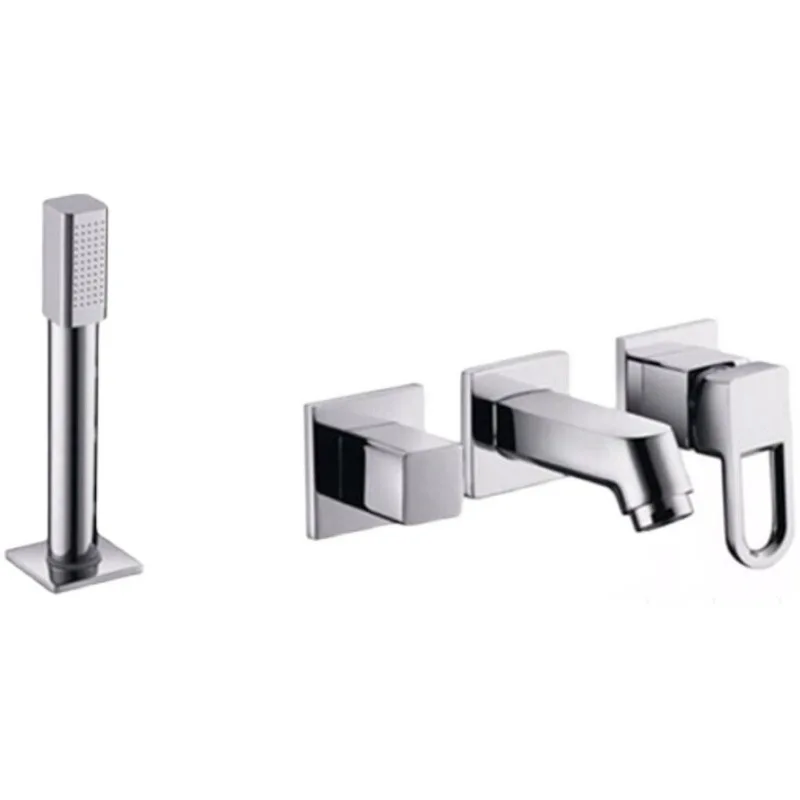 Washbasin faucet, household washbasin hot and cold switch, pull-out copper straight nozzle, bathroom cabinet in