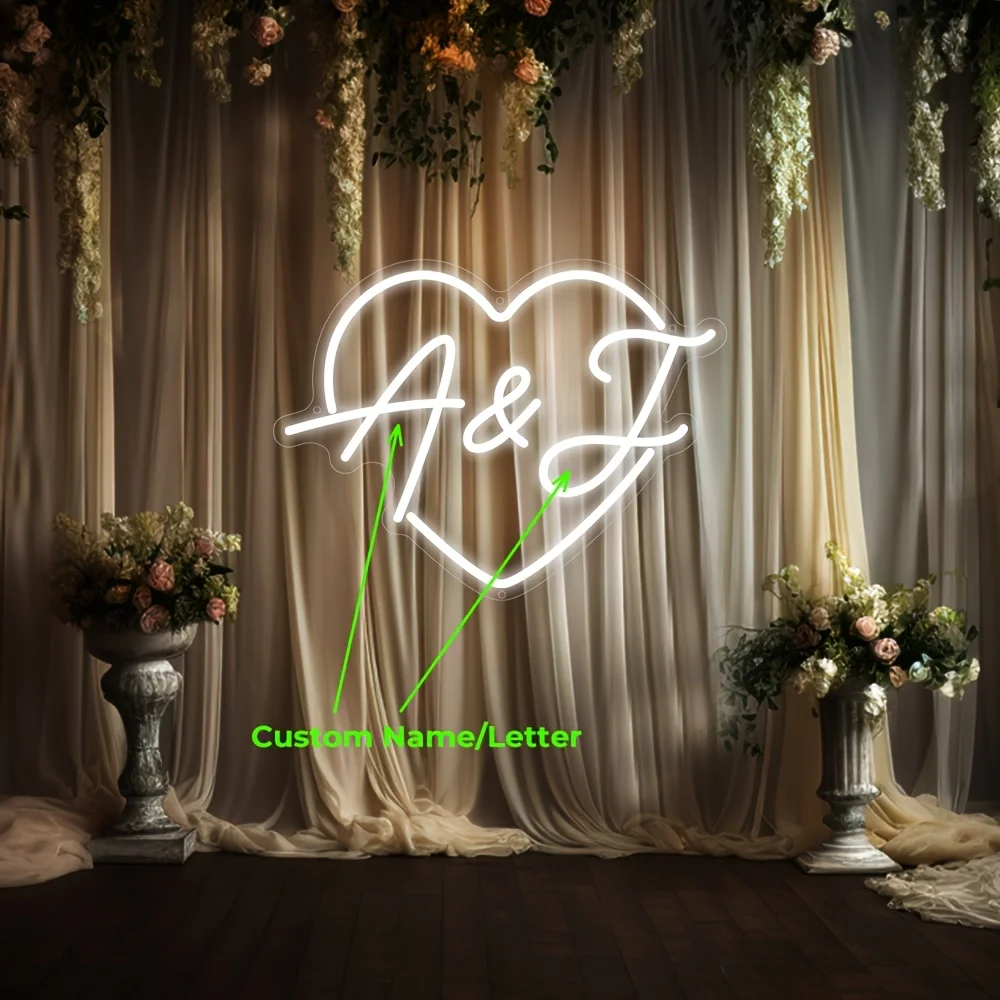 Personalized Name LED Neon Custom Neon Signs USB Powered Multi Font Colors For Wedding Birthday Party Bedroom Decoration Lights