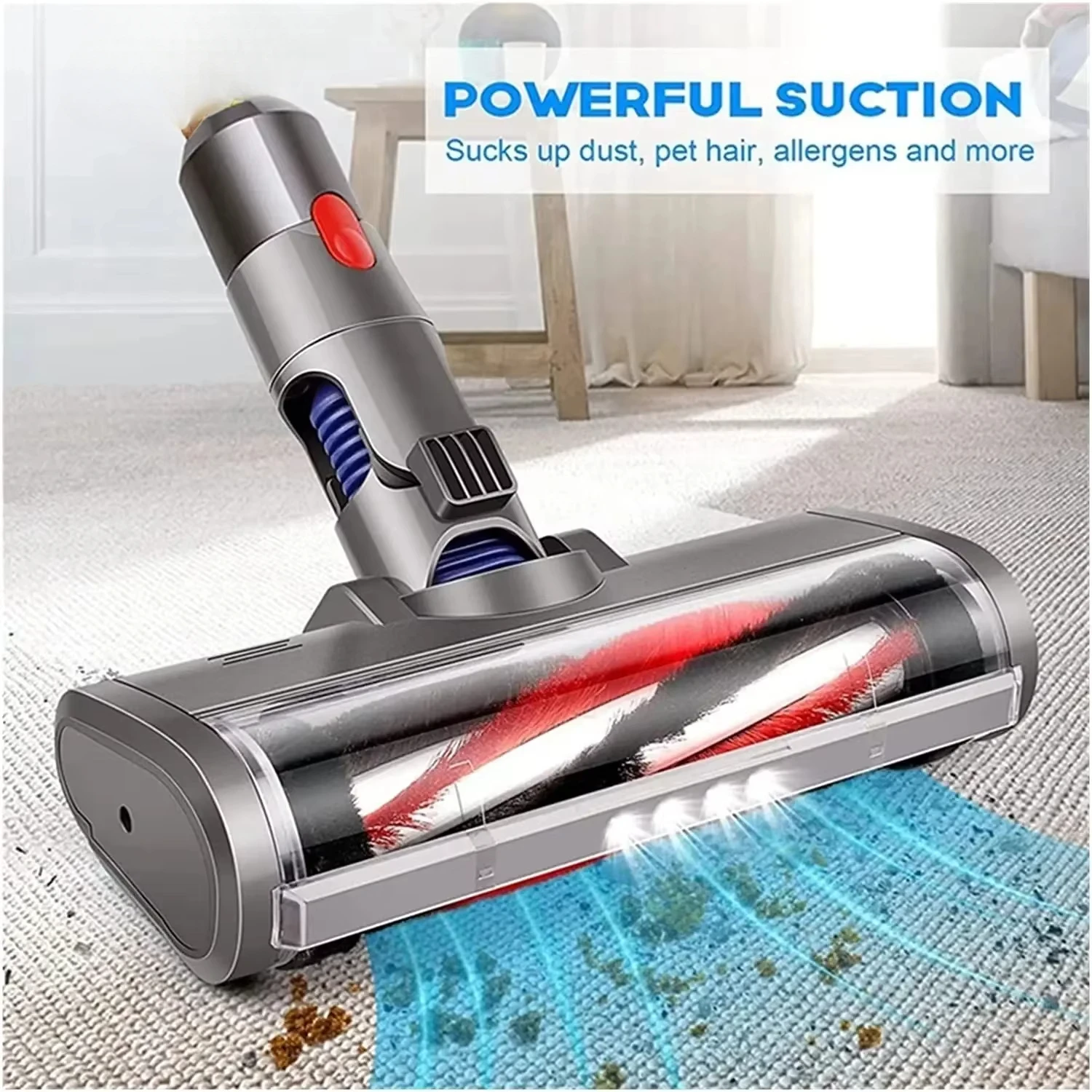 For Dyson V6 DC44 DC58 DC59 DC61 DC62 Vacuum Cleaner Motorized Floor Brush Head Soft Sweeper Roller Head Floor Brush Replacement