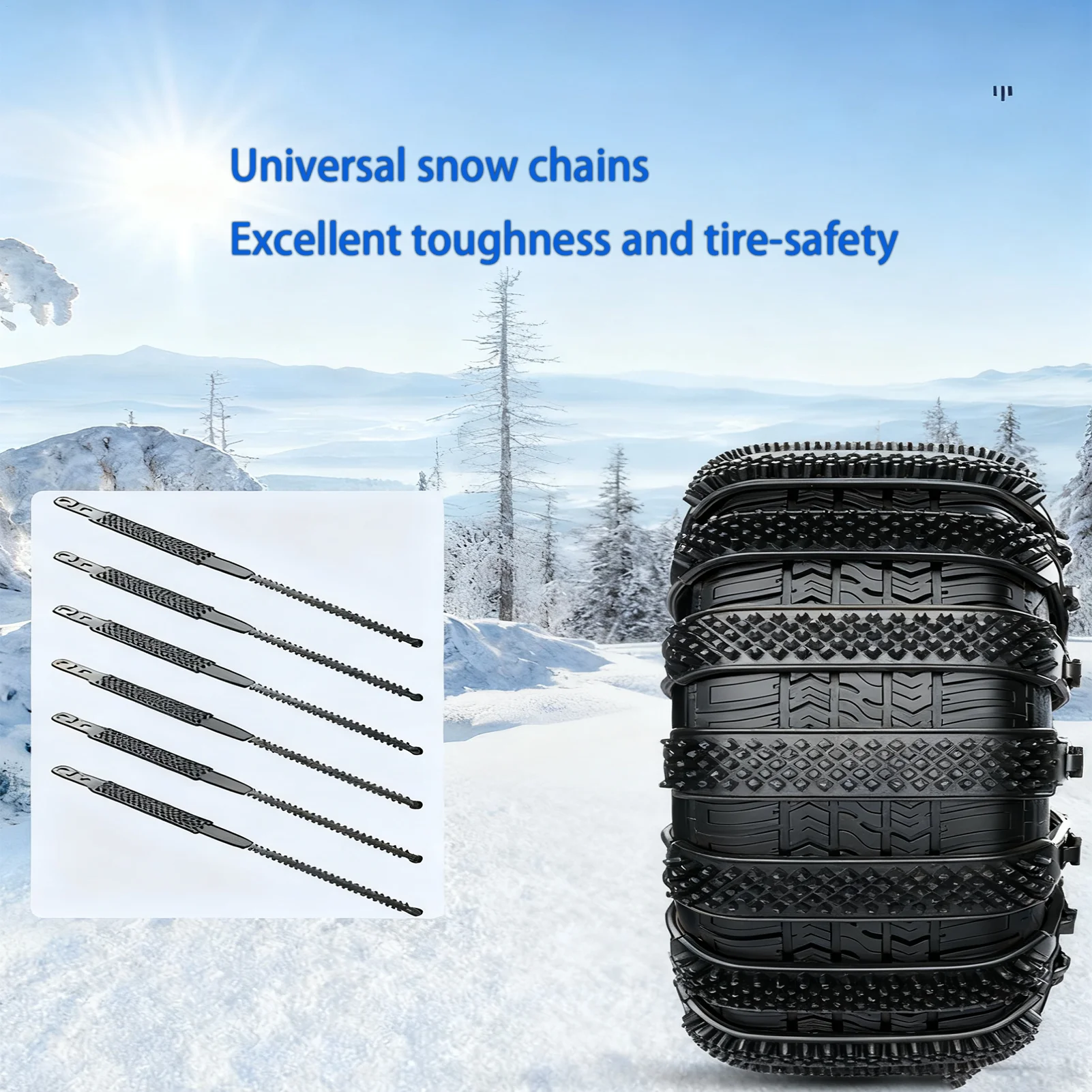Snow Chains For Trucks Wheel Ties Belts Adjustable 10piece Snow Truck Tire Chains For Ice Winter Hiking Trailer Offroad Lawn