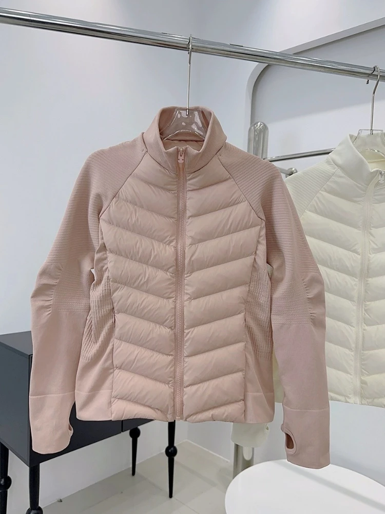 Light Thin Down Jacket Women 2025 New Design Windproof Warm White Duck Puffer Parkas Fall/Winter Yoga Running Outdoor Sport Coat