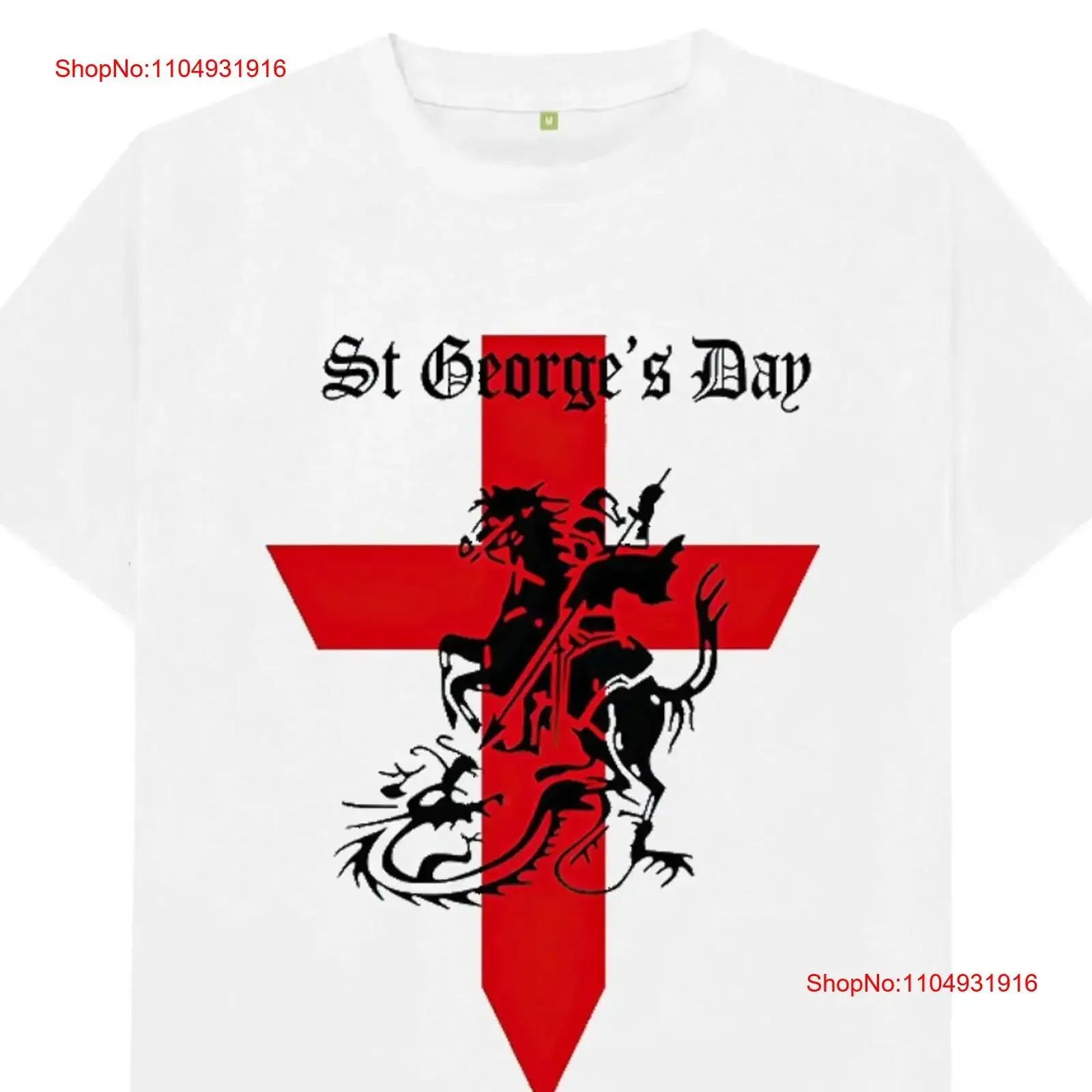 Camiseta cruzada del Día de San Jorge, vintage, lavada, cómoda, suave, informal, ropa de calle Unisex, ropa de diseñador, versátil y estirada