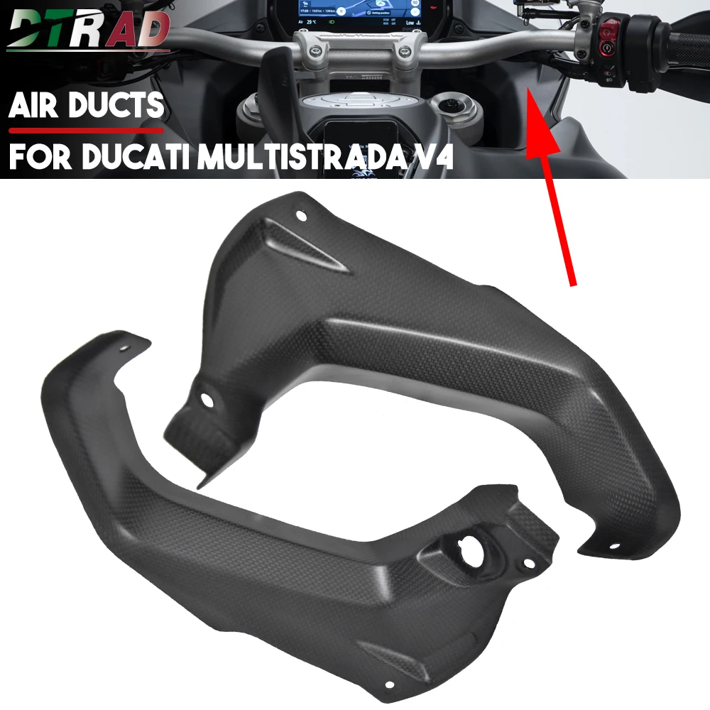 

For DUCATI Multistrada V4 V4S Pikes Peak 2021 2022 2023 Carbon Fiber Air Ducts Inner Panles Fairing Kits Motorcycle Accessories