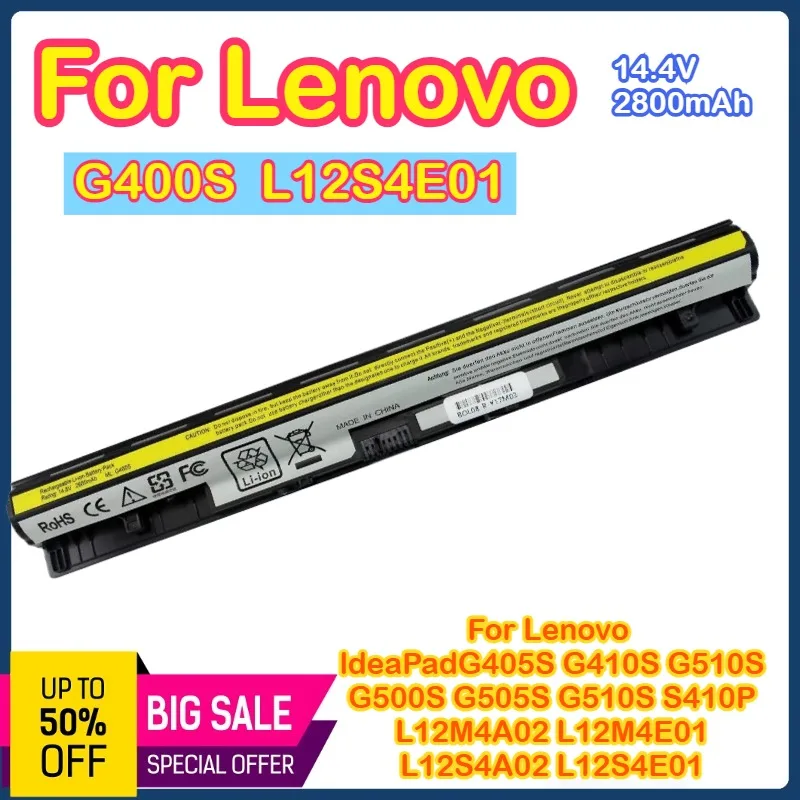 

G400S L12M4E01 L12L4A02 Аккумулятор для Lenovo G50 G50-45 L12S4A02 L12M4A02 Z50 L12L4E01 Z70 L12S4E01 Z50-70 Z70-80 G505S G500S