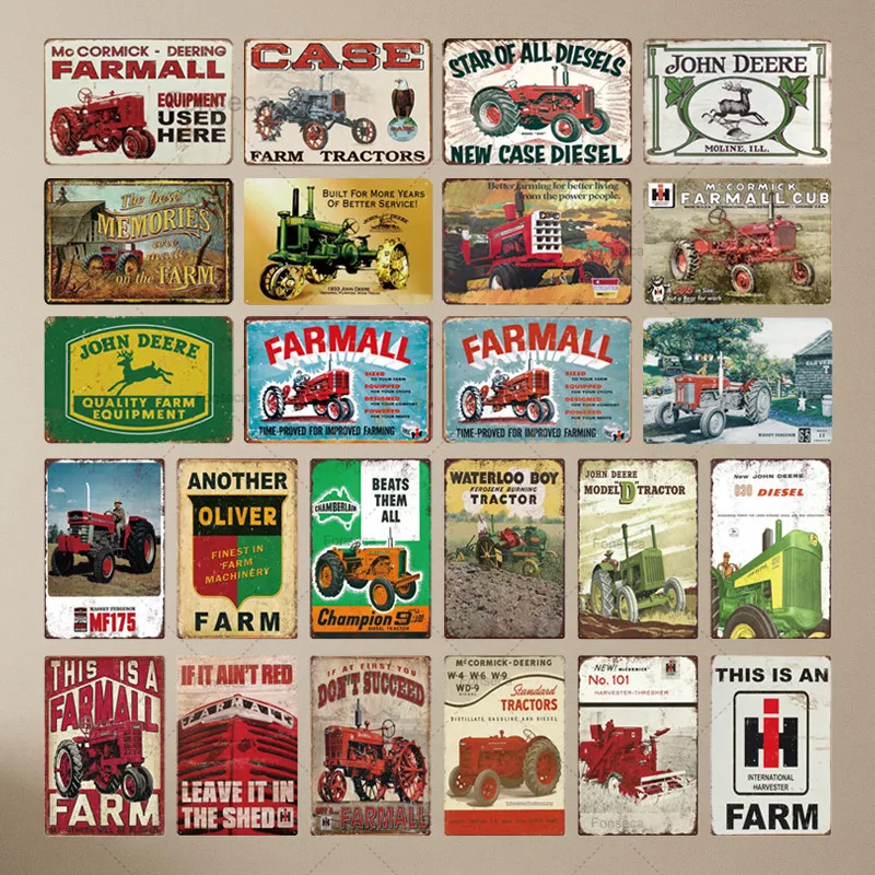 Retro farmall kov značka plechovka předpis tractors značka plak kov pro vintage farmhouse zeď umění dekorace  nejlepší paměť kov značka