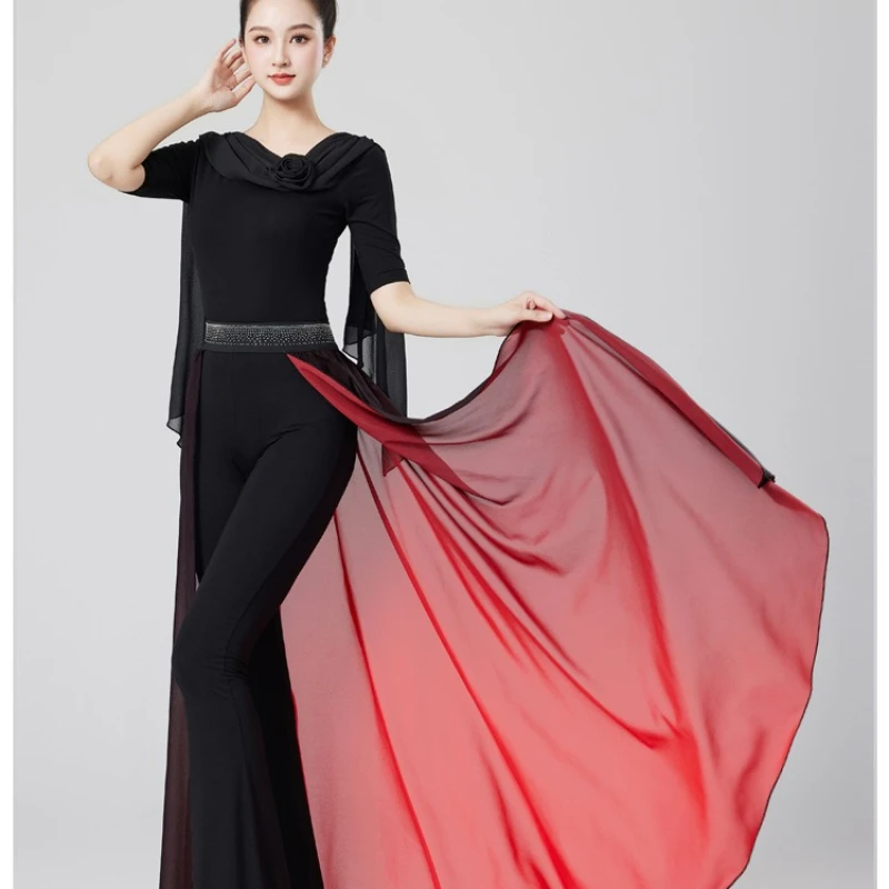 Latin Dance Top Comfortable and Versatile Figure-flattering Latin Training Wear for Women Dance Model Runway Practice Attire