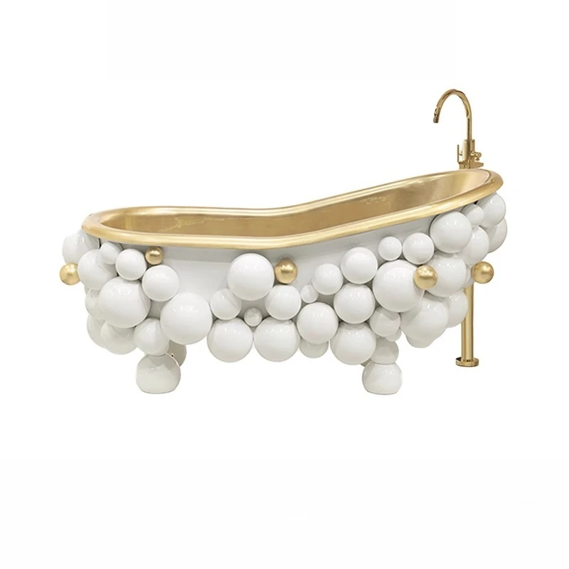 

Stainless steel bathtub light luxury luxury villa resort bath center independent bath