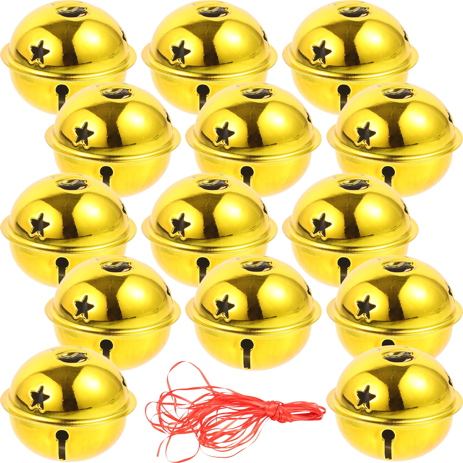 

21 Pcs Golden Bell Set Jingle Bells Silver Jimgle Christmas Ornament Bulk Ribbon for Kids Today Holbanna Xmas Ornaments