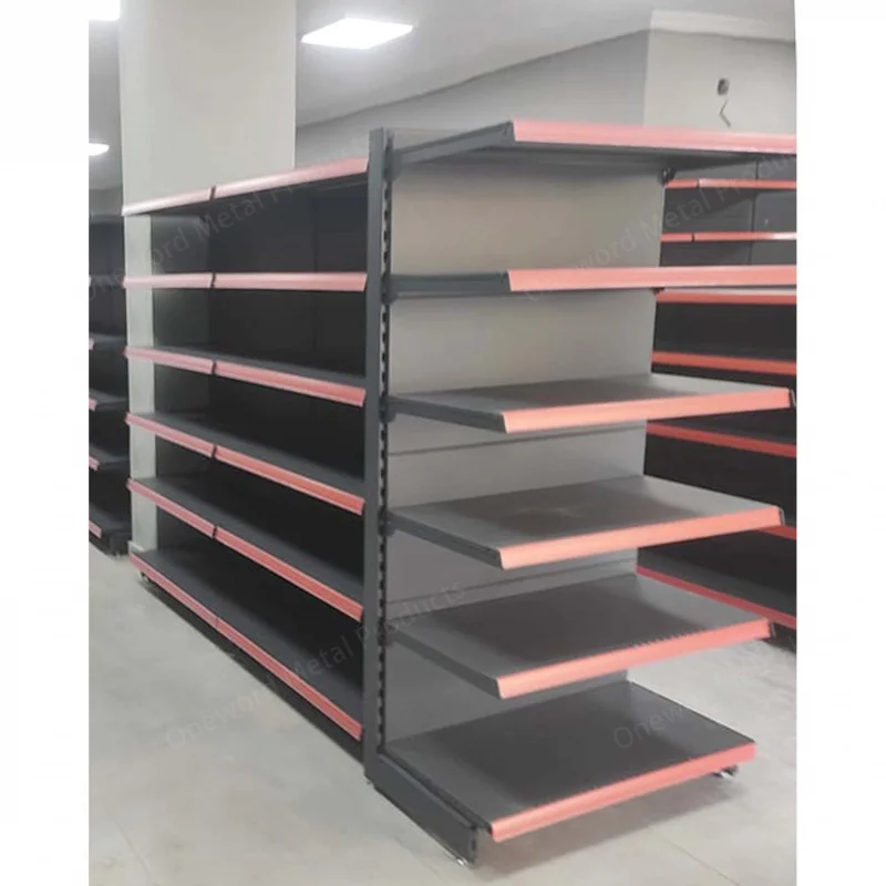 custom.Modern Retail Shop Metal Gondola Shelving Grocery Store Supermarket Shelf Display Shelving Sale