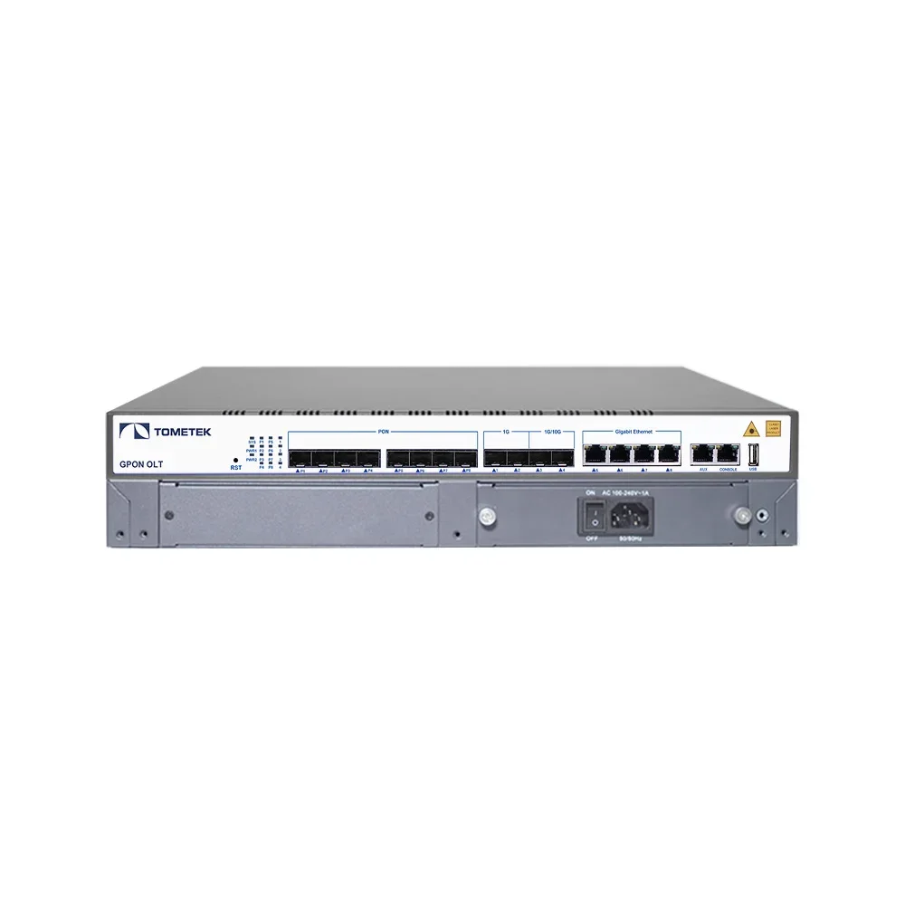 GPON Fiber Optic Equipment 19 inch 1U  8 port GPON OLT