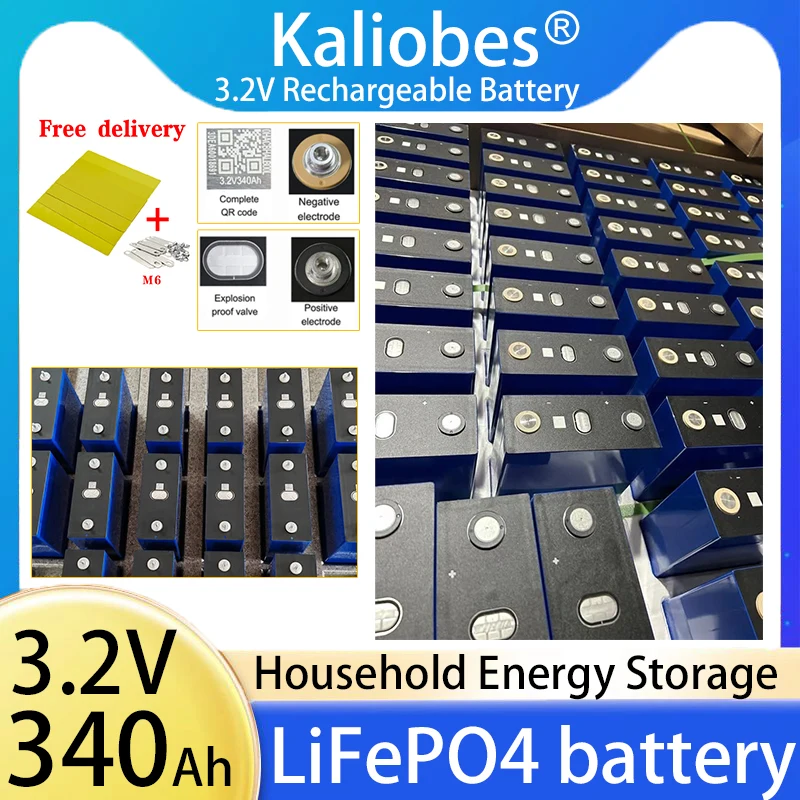 

3,2 В 340 Ач lifepo4 аккумулятор DIY 4S 8S 12 В 24 В 48 В электрическая лодка накопитель солнечной энергии бытовой аккумулятор США/ЕС беспошлинный