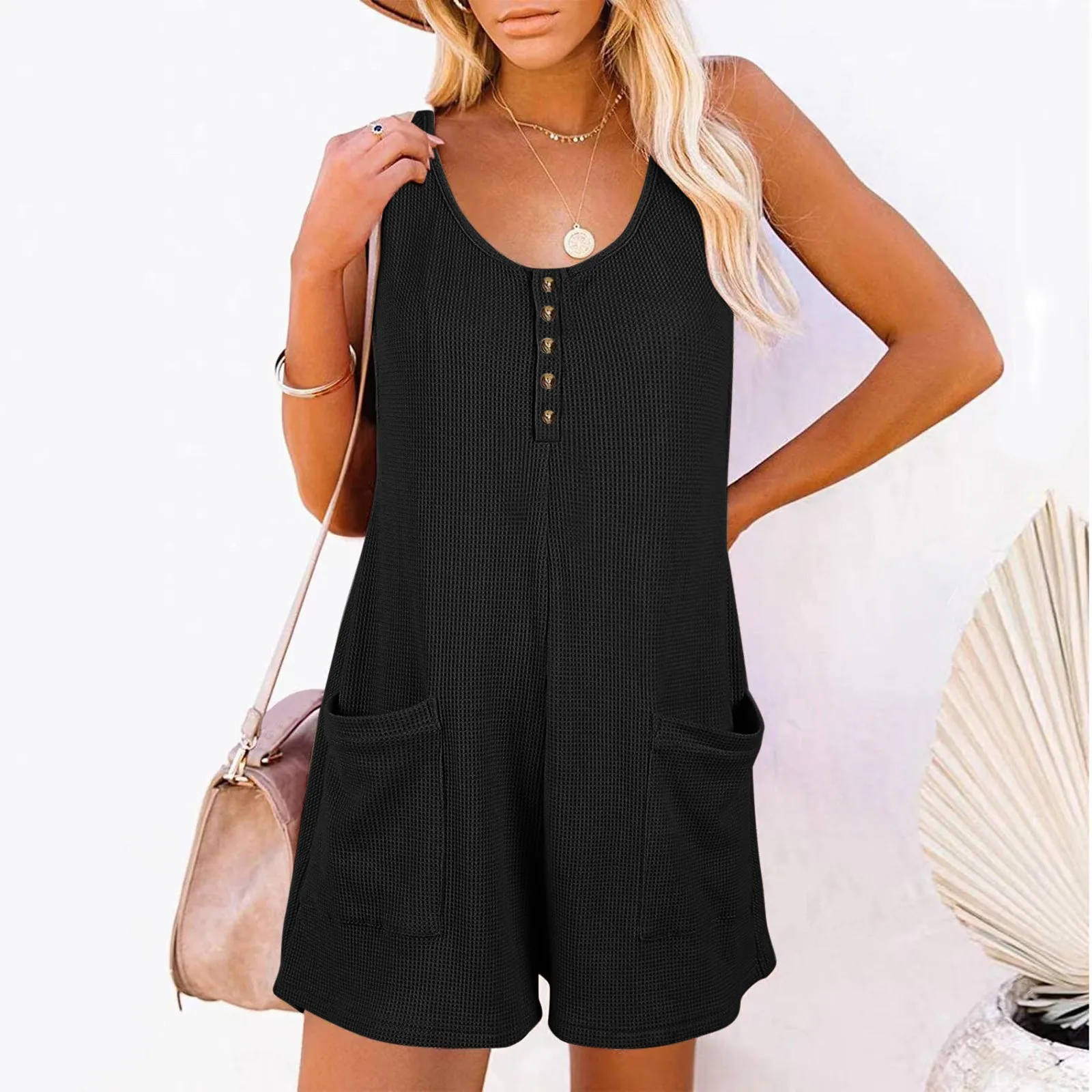 Women\'s Suspender Jumpsuits 2023 Fashion Linen Summer Overalls Casual Playsuits Female Solid Pants Plus Size Turnip New Hot Sale