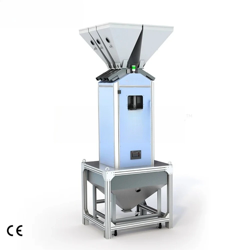 Automatic Plastic Raw Material Mixing Pellet Gravimetric Batch Blender Resin Vertical Plastic Granules Mixer Machine