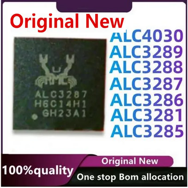 100% New ALC3281 ALC3285 ALC3286 ALC3287 ALC3288 ALC3289 ALC4030 -CG QFN Chipset PLC Original