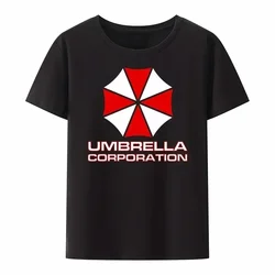 Men's Summer Sport Umbrella Corporation Same Style Printed T-shirt Made Premium Black Round Neck Breathable Shirts Tees Tops