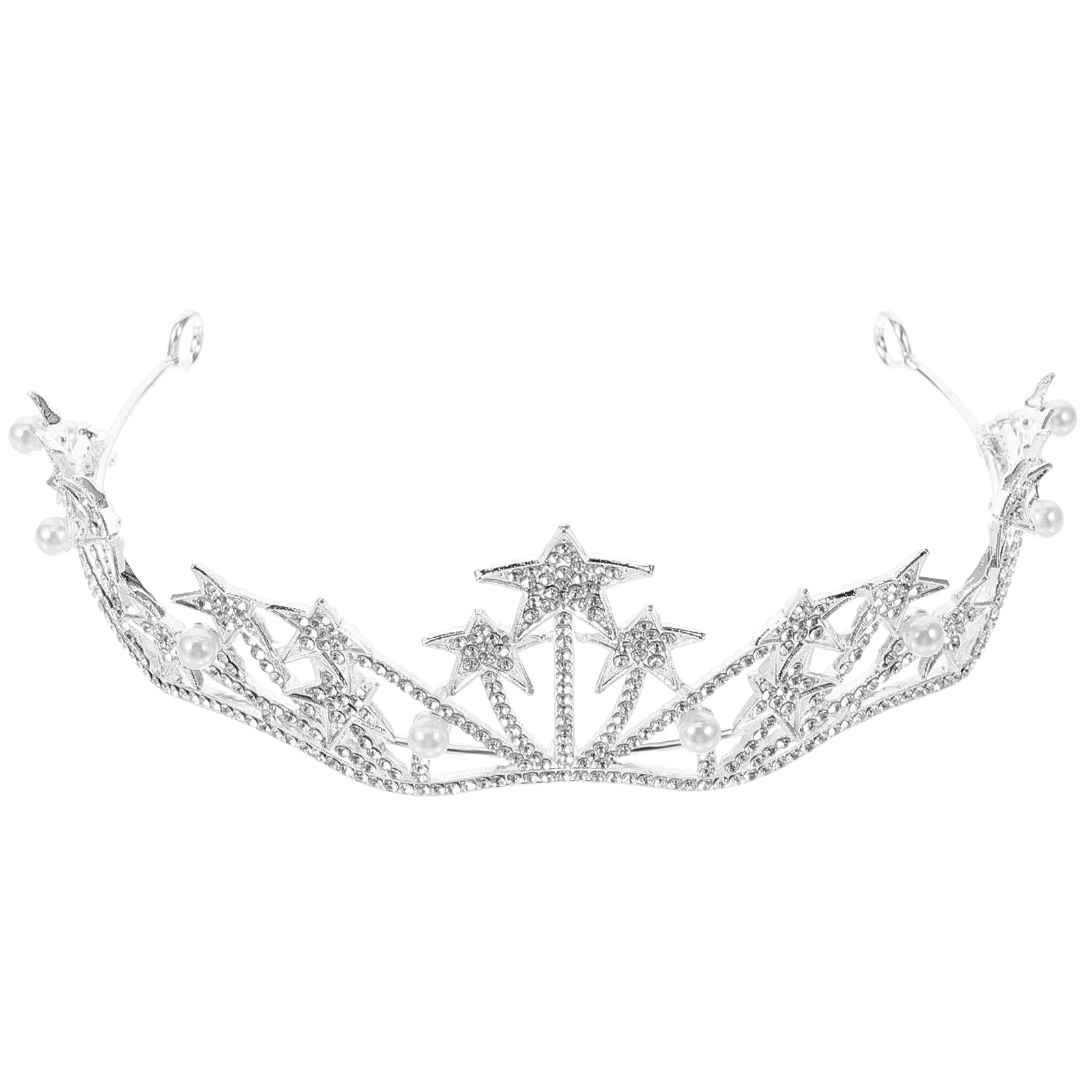 1 Uds. Diadema de aleación de cristal con diamantes de imitación de estrella, tocado de Boda de Princesa nupcial, tocado de moda para el cabello para niñas