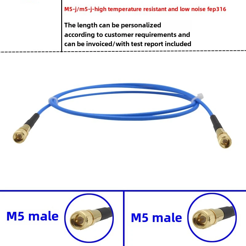 

Double Head M5 Male Wire Silver Plated High-Temperature Low Noise Cable for Acceleration Sensor 10-32 L5 Male Connector