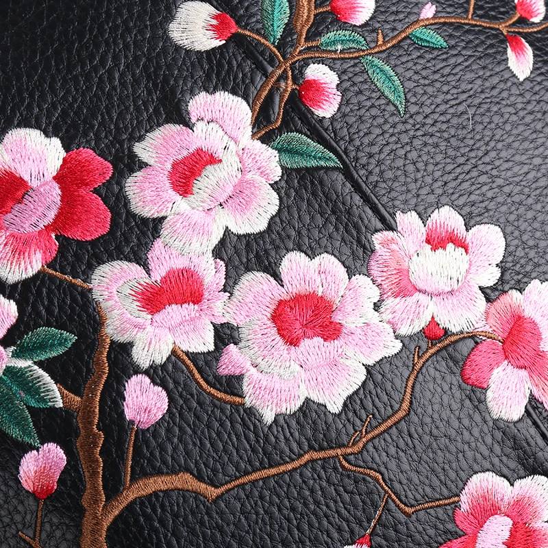 Retro Casual Back Women Diagonal Cross Bag Chinese Ethnic Style Plum Blossom Backpack Luxurious Designer High-quality Handbag