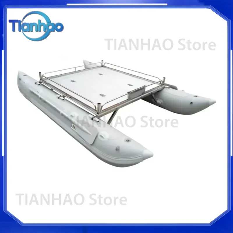 Inflatable Catamaran Boat for 1 2 or 4 Persons Fishing Boat