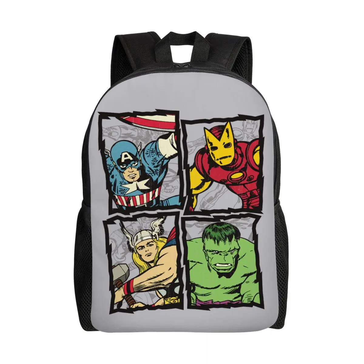 Customized Captain America Superhero Backpack Men Women Casual Bookbag for College School Hulk Bags