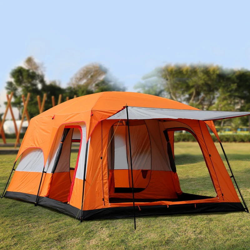 

Luxury 5+ Person Instant Easy Setup Waterproof Family Travel Hiking Large One Bedroom & One Living Room Outdoor Camping Tents