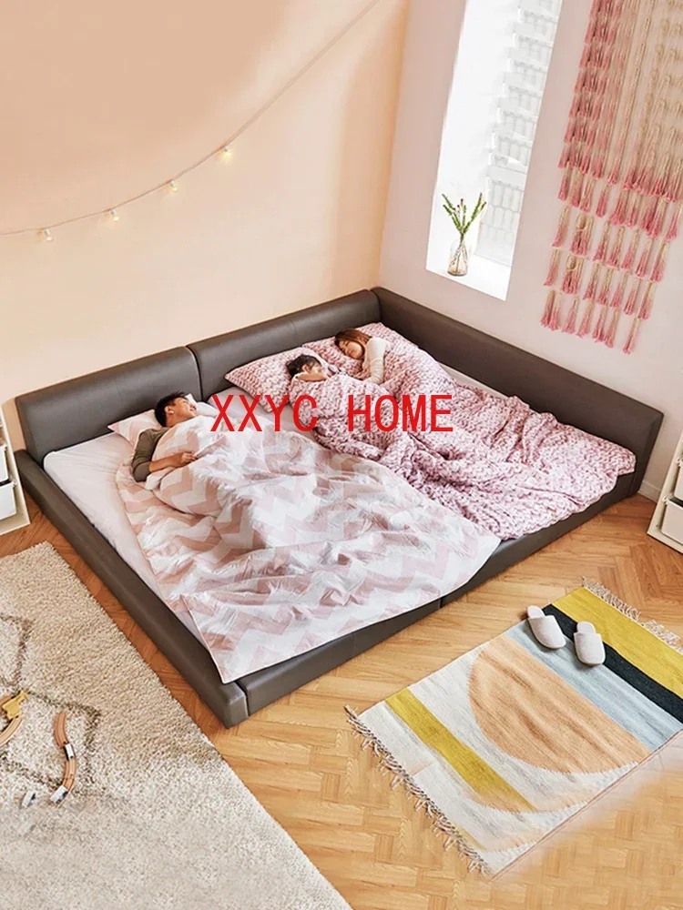 Nordic Minimalism Tatami Leather Adult Widen plus Size Children's Bed