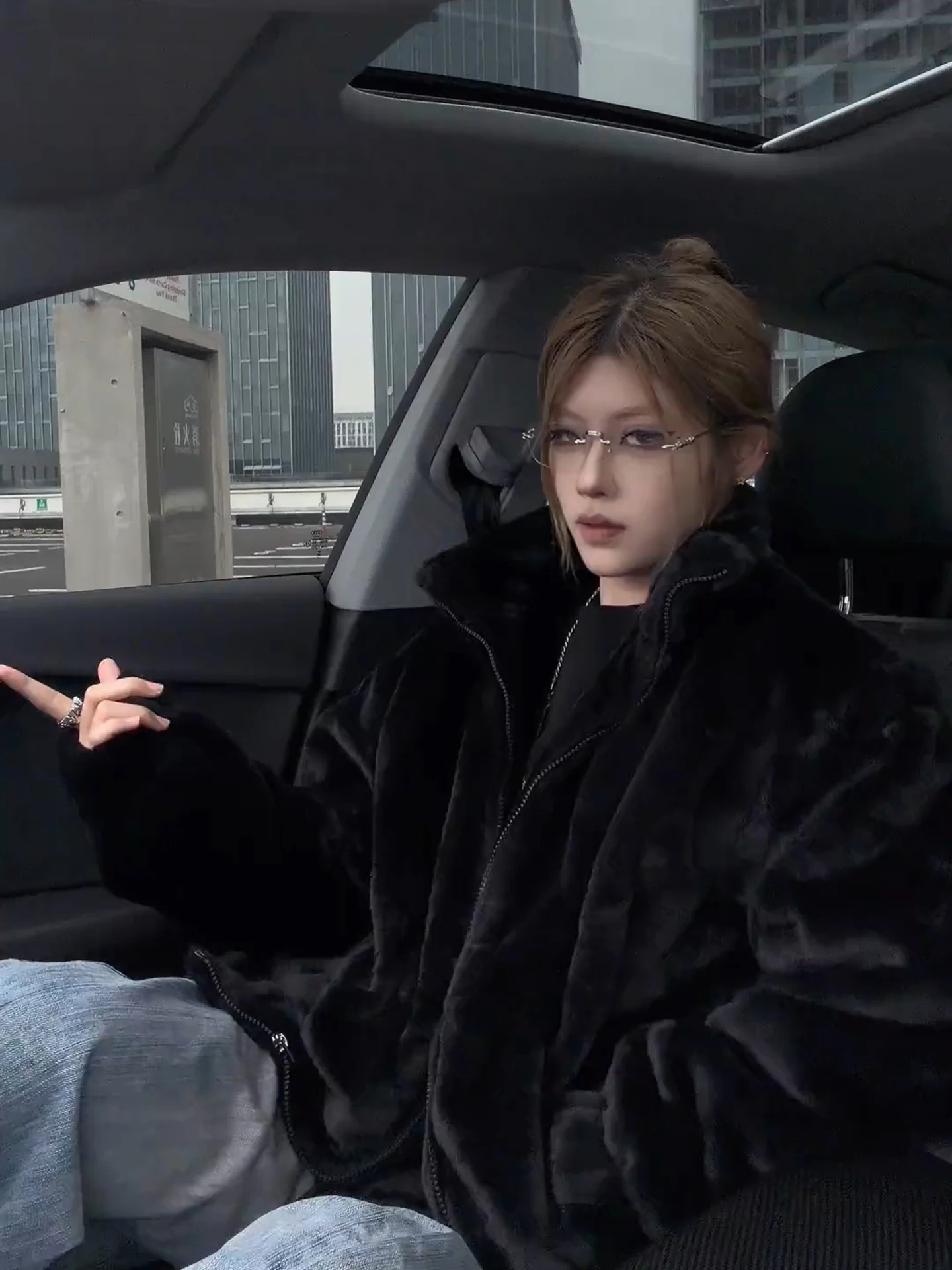 

Bla Lamb Fur Collar Thiened Winter Cotton Jaet Men's Casual Soft Plump Outerwear Polyester Fiber Long Sve Zipper Clo...