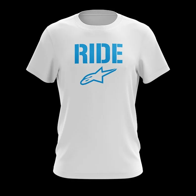 

A28 VER.1 BAJU MOTOR RIDE LOGO ALPAN DESIGN RACING SUPERBIKE RARE KAIN COTTON American Short-sleeved Women