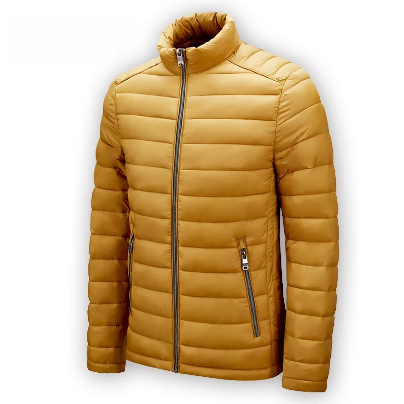 

Легкая хлопковая куртка для мужчин, осенне-зимняя, повседневная, молодежная, с воротником-стойкой, в рубчик, и длинные брюки из чистого полиэстера, однотонные