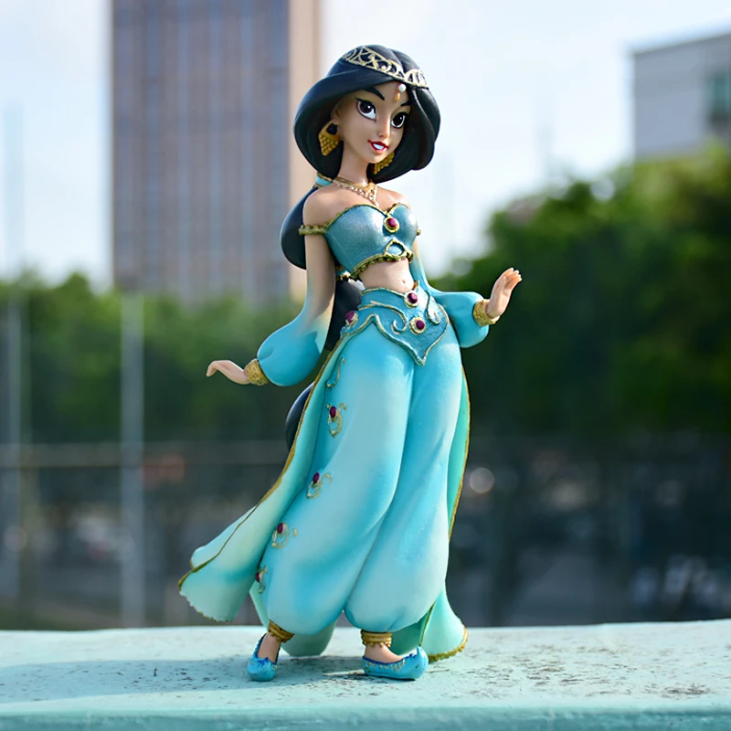 Disney Cartoon Anime Aladdin 19cm Jasmine Action Figure Toys Jasmine The Princess Collection Room Decoration Gift for Kids